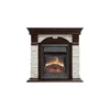 Каминокомплект Dublin угловой - Темный дуб / Сланец белый с очагом Majestic FX Black