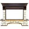 Портал Royal Flame Pierre Luxe - Темный дуб / Белый (Ширина 1380мм)