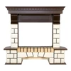 Портал Royal Flame Pierre Luxe угловой - Белый / Темный дуб
