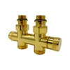Узел прямой SR Rubinetterie Tondera 50 мм, запорный 1/2”x3/4” Е, цвет золото