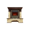 Каминокомплект Pierre Luxe - Темный дуб / Сланец с очагом Aspen Gold