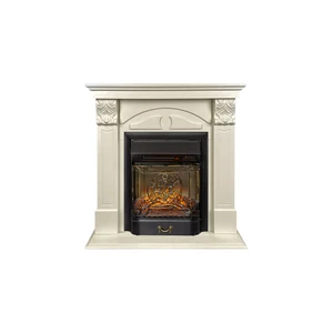 Каминокомплект Dublin (деревянный) RUSTIC (Разборный) - Слоновая кость с очагом Majestic FX M Black RC