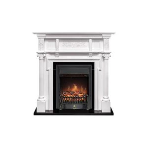 Каминокомплект Oxford - Белый с очагом Fobos FX Black Каминокомплект Oxford - Белый с очагом Fobos FX Black