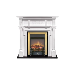 Каминокомплект Oxford - Белый с очагом Fobos FX M Brass Каминокомплект Oxford - Белый с очагом Fobos FX M Brass