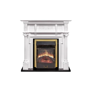 Каминокомплект Oxford - Белый с очагом Majestic FX M Brass Каминокомплект Oxford - Белый с очагом Majestic FX M Brass