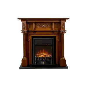 Каминокомплект Oxford - Орех с очагом Fobos FX M Black RC
