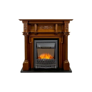 Каминокомплект Oxford - Орех с очагом Aspen Black