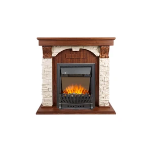 Каминокомплект Dublin STD SFT (Разборный) - Мореный дуб / Сланец с очагом Aspen Black