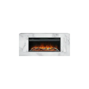 Каминокомплект Line 42 SFT White Marble - Белый мрамор с очагом Vision 42 LOG LED