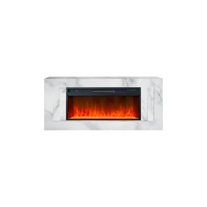 Каминокомплект Line 42 SFT White Marble (Разборный) - Белый мрамор с очагом Vision 42 LED