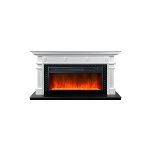 Каминокомплект Carlyle - Белый с черным с очагом Vision 42 LED