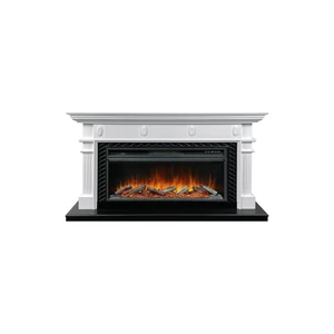 Каминокомплект Carlyle - Белый с черным с очагом Vision 42 LOG LED