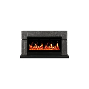Каминокомплект Lindos 42 SFT - Серый мрамор (Ширина 1470мм) с очагом 5D V-ART 40 Каминокомплект Lindos 42 SFT - Серый мрамор (Ширина 1470мм) с очагом 5D V-ART 40