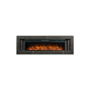 Каминокомплект Line 60 SFT Stone Touch (Разборный) - Серый мрамор с очагом Vision 60 LOG LED