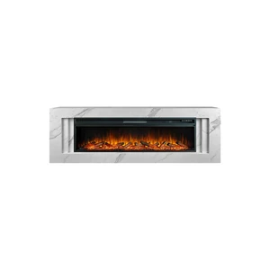 Каминокомплект Line 60 SFT White Marble (Разборный) - Белый мрамор с очагом Vision 60 LOG LED