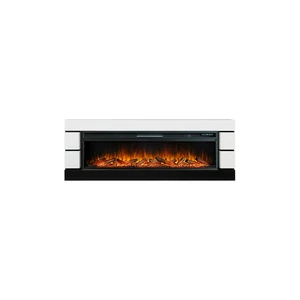 Каминокомплект Modern 60 SFT (Разборный) - Белый с черным с очагом Vision 60 LOG LED_ Каминокомплект Modern 60 SFT (Разборный) - Белый с черным с очагом Vision 60 LOG LED_