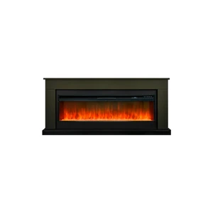 Каминокомплект Bergen 60 SFT (Разборный) - Темная олива с очагом Vision 60 LED