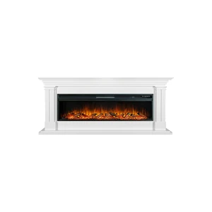 Каминокомплект Lyon 60 SFT (Разборный) - Белый с очагом Vision 60 LOG LED