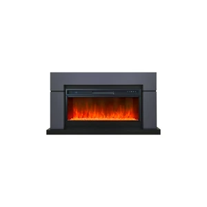 Каминокомплект Lindos V42 SFT (Разборный) - Серый графит (Ширина 1470мм) с очагом Vision 42 LED