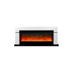Каминокомплект Lindos 60 (Разборный) - Белый с черным с очагом Vision 60 LED