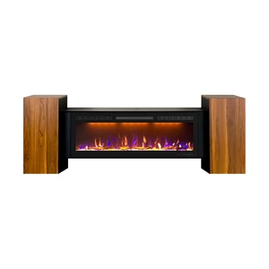 Каминокомплект Портал-тумба Style (Разборный) - Орех с черным с очагом Crystal 50 RF