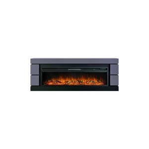 Каминокомплект Modern 60 (Разборный) - Серый графит с черным с очагом Vision 60 LOG LED
