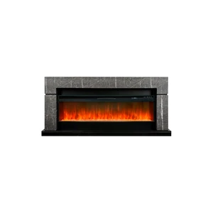 Каминокомплект Lindos 60 SFT (Разборный) - Серый мрамор с очагом Vision 60 LED