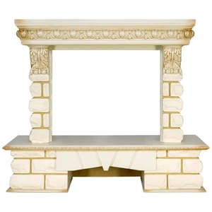 Портал Royal Flame Pierre Luxe LORD - Слоновая кость / Белый