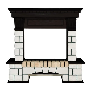 Портал Royal Flame Pierre Luxe - Белый / Венге
