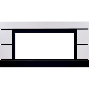 Портал Royal Flame Modern 42 CRM (Разборный) - Белый с черным