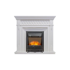 Каминокомплект Alexandria - Белый с очагом Aspen Black Каминокомплект Alexandria - Белый с очагом Aspen Black