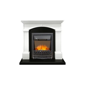 Каминокомплект Langford - Белый с черным с очагом Aspen Black