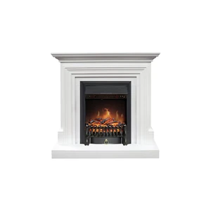 Каминокомплект Bradford - Белый с очагом Fobos FX Black