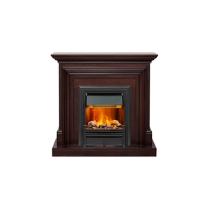 Каминокомплект Bradford - Темный дуб с очагом Brookline Black