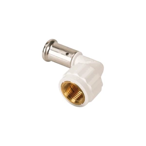 Угольник 90° ВР, ПВДФ пресс (белый), 20x3/4, HENCO