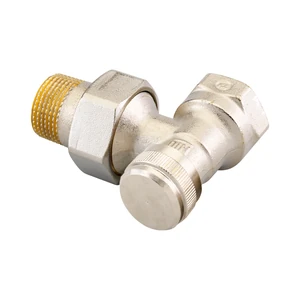 Клапан ручной запорный Danfoss RLV Ду 20 угловой, никелированный
