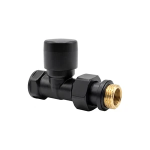 Прямой запорный клапан DR , 1/2”х1/2”, Чёрный , 0257.15WHM0AP