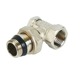 Клапан запорный Heizen угловой 1/2 с предварительной настройкой SVS 549-15