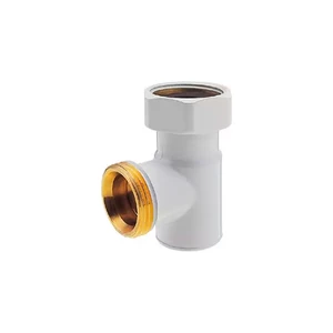 Вентиль запорный Hummel, угловой G3/4, с ниппелем G1/2 x G3/4, белый