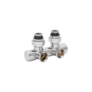 Узел нижнего подключения HUMMEL 3/4 угловой с ниппелем 1/2*3/4, хром