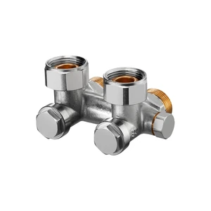 Узел нижнего подключения Oventrop Multiflex V, 3/4 НГ х 3/4 НР, угловой (СЕ) для заполнения