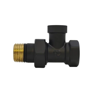 Запорный клапан Primoclima Armature прямой 1/2, черный матовый