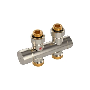 Узел нижнего подключения Primoclima Armature Multilink 1/2х3/4 термостатический, никель