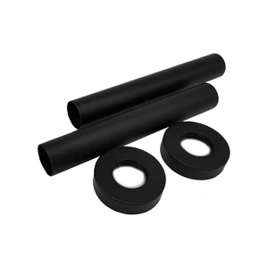 Комплект декоративных трубок SR Rubinetterie L160 x Ø18-20-1/2”, цвет чёрный матовый