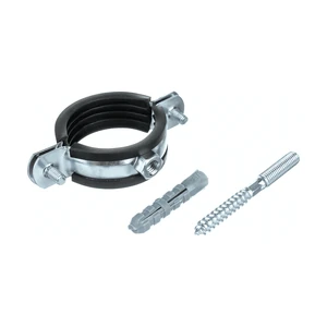 Хомут UNI-FITT 1 1/2” (47-52 мм) с резиновым уплотнителем, шпилькой и дюбелем