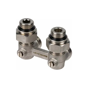 USYSTEMS угловой узел нижнего подключения радиатора G3/4НР ЕК-G3/4НГ ЕК + ниппели 3/4-1/2 '1И