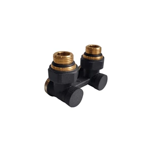 Узел нижнего подключения КЗТО PREMIUM 1/2ʹ х 3/4ʹ Eurokonus, угловой RAL 1T103S9005