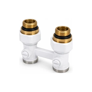 Узел нижнего подключения Vekotrim 1/2х3/4 проходной (Н-узел), арт. 0564-50.000 RAL 9016