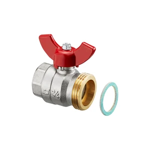Кран шаровой DN 20 G ¾ ВР х G 1 НР с плоским уплотнением OVENTROP Кран шаровой DN 20 G ¾ ВР х G 1 НР с плоским уплотнением OVENTROP
