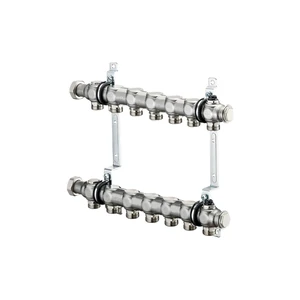 Гребенка Oventrop Multidis SH PN10 1 G 3/4 на 7 контуров с плоским уплотнением, нержавещая сталь Гребенка Oventrop Multidis SH PN10 1 G 3/4 на 7 контуров с плоским уплотнением, нержавещая сталь